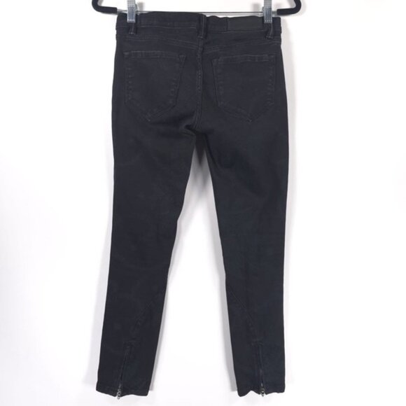 ALL SAINTS SPITALFIELDS BRODIE LOW‎ RISE CROPPED SKINNY Jeans Zip Hem Size W28 - Picture 3 of 16